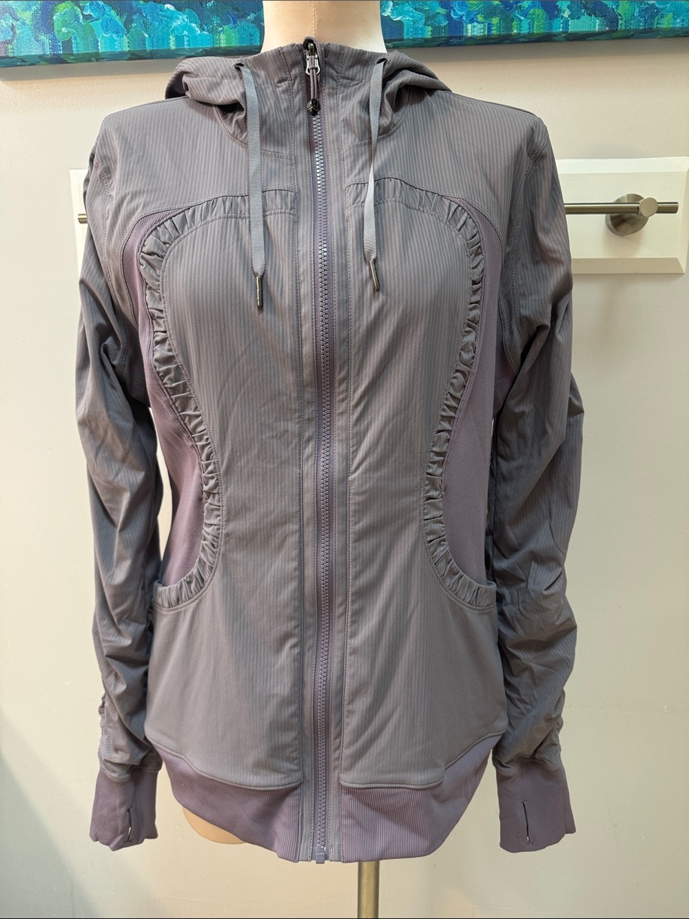 Lululemon Limited Edition Ruched Align Jacket  Gray Sz.12